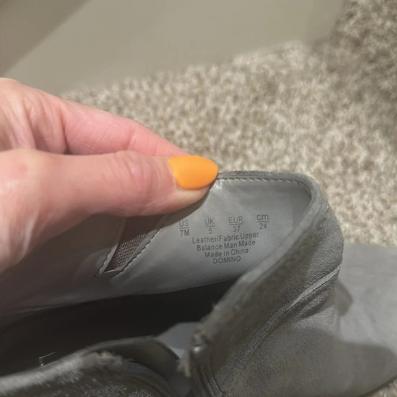 Franco Sarto Domino Ankle Boots Suede Leather
Block Heel Gray Sz 7 - Picture 8 of 9